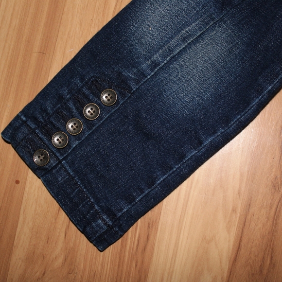 Jessica Simpson cropped jean jacket juniors size Large - Picture 5 of 6